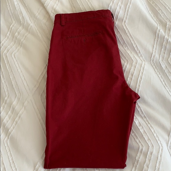Club Room || Dark Red Chinos - 32 x 30 - Picture 2 of 3